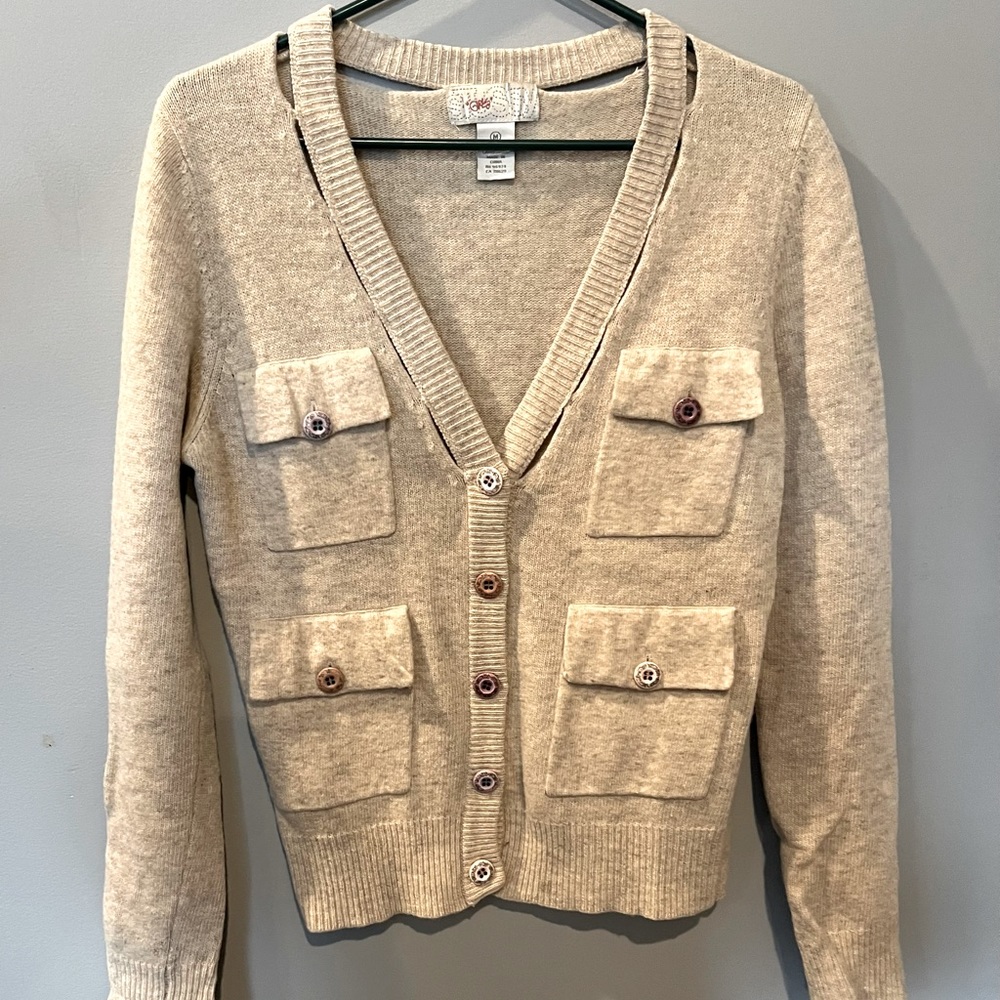 100% wool Stussy cardigan